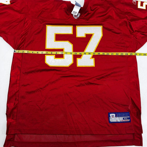 Vintage Y2K Reebok Men's NFL Kansas City Chiefs Maslowski #57 Jersey Red Sz XL