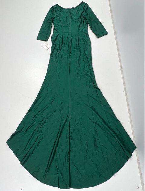 Jules & Cleo Women's Green High Neck 3/4 Sleeve Mermaid Gown Dress Size 8 NWT