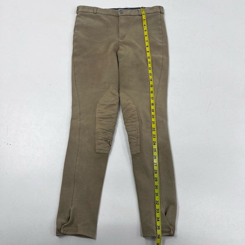 Equine Couture Women's Tan Knee Patch Equestrian Jodhpurs Breeches Sz 30