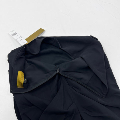 Nicole Miller Women's Black Ruched Silk Blend Pencil Skirt BH0691 Sz 8 NWT