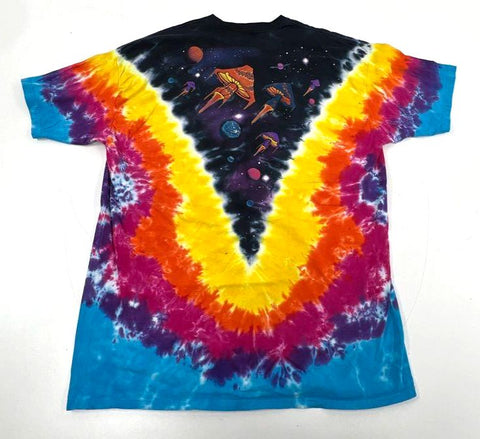 Liquid Blue Space Mushroom Tie Dye T-Shirt Psychedelic Galaxy Trippy Sz 4XL