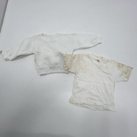 Vintage 80s 90s Kids Baby Clothes Lot of 6 Velour Graphic Tee Distressed