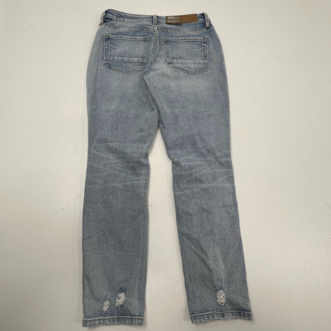 BKE Denim Charlie Light Wash Distressed Mid Rise Mom Jeans Women's 26 NWT