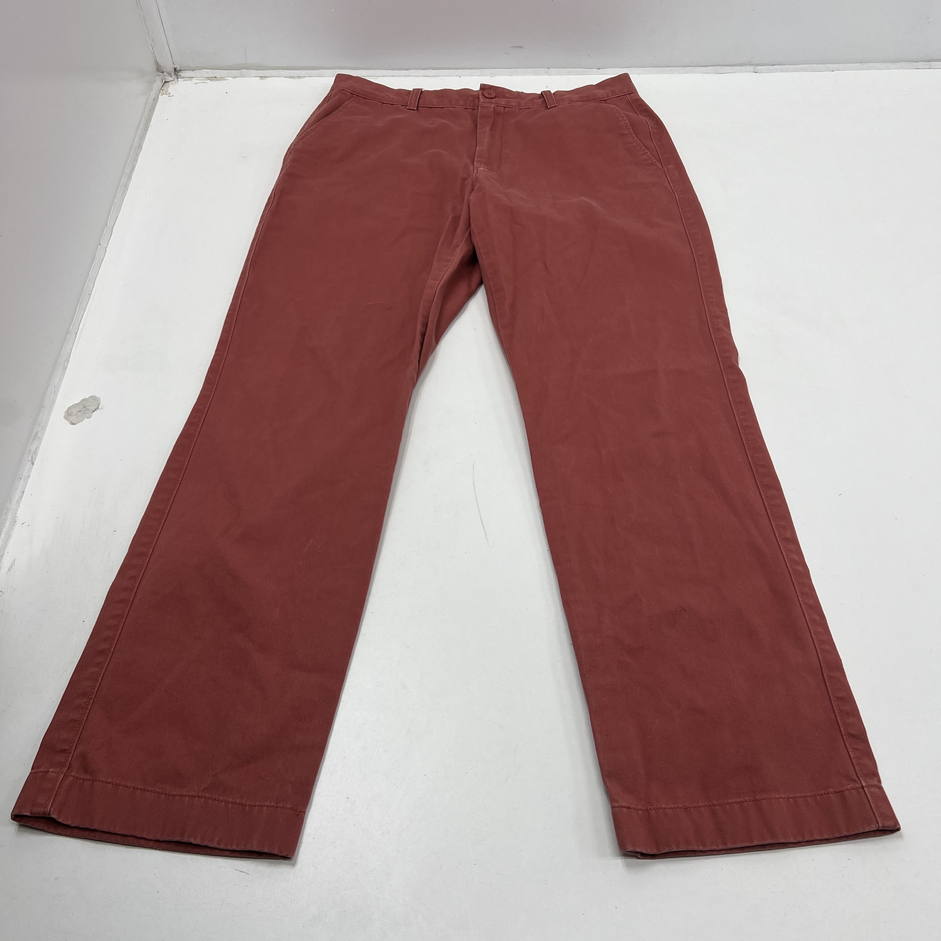 J.Crew Twill Nantucket Red Flat Front Pants Men's Size 33x32