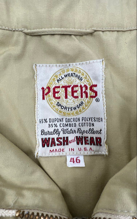 Vintage 70s Peters Sportswear All Weather Harrington Jacket USA Made Sz 46