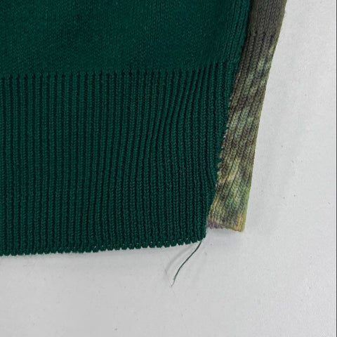 Vintage 70s Knitted Fashions Green Bentley Car Graphic Nylon Shirt Men's L