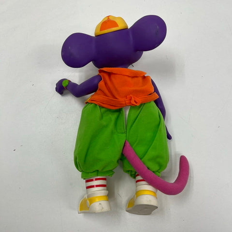 Vintage 1996 Bananas in Pajamas Rat in a Hat Purple Figure Doll Toy ABC TV