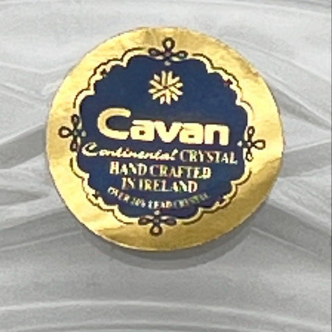 Cavan Crystal Union Pacific Christmas Eve Etched Plate 24% Lead Crystal Ireland