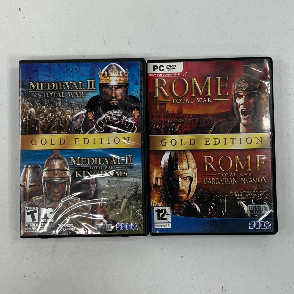 PC DVD ROM Game Lot 3 Total War Rome Medieval II Age of Mythology Strategy