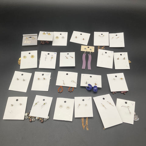 Vintage & Modern Costume Jewelry Earrings Lot of 21 Pairs Dangle Hoop Stud