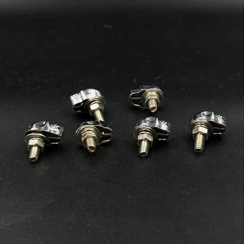 Lot of 6 Skull License Plate Bolts Chrome Custom Biker Motorcycle Car