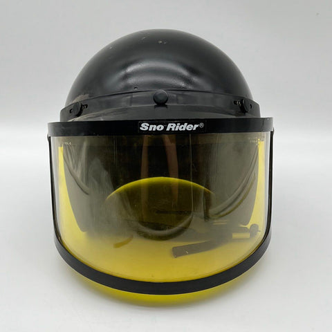 Vintage Sno Rider Helmet Black with Amber Visor AMA Approved Display Only