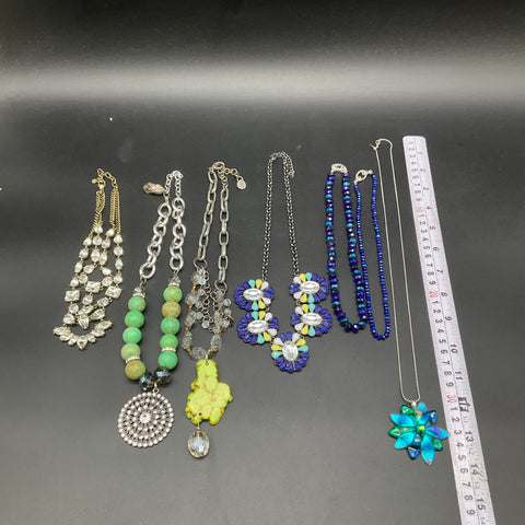 BaubleBar Statement Necklaces Lot of 6 Crystal Beaded Floral Bib Art Glass
