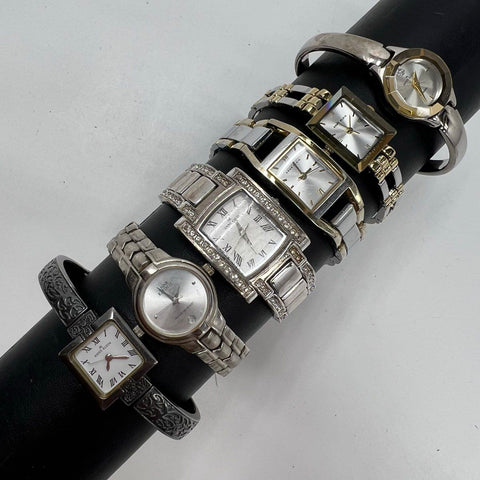 Anne Klein Women's Wristwatch Lot of 6 Silver & Two-Tone Styles
