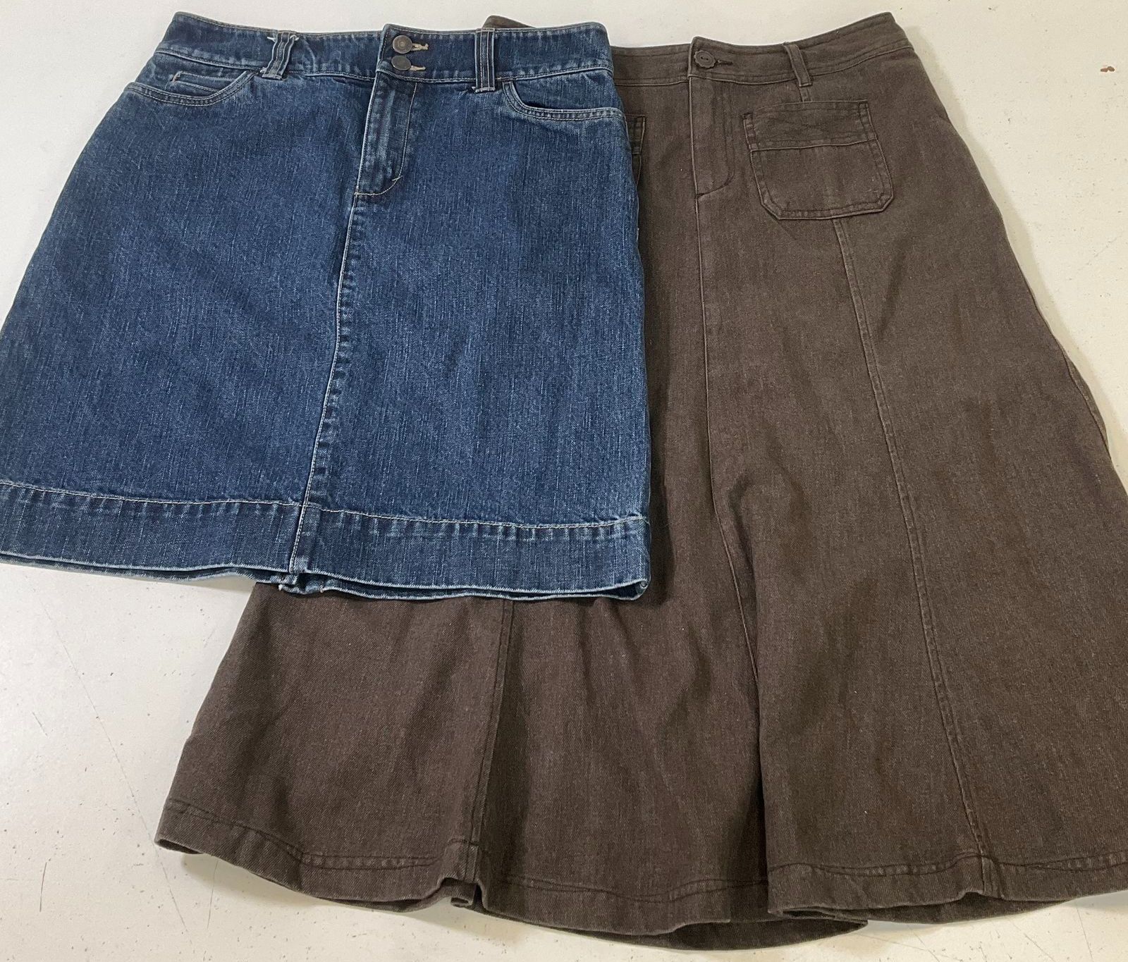 Lot 2 Y2K Vintage Skirts Eddie Bauer Denim & Seventeen Hemp