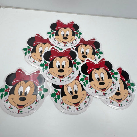 Vintage Disney Minnie Mouse Christmas Holiday PVC Placemats Set of 8 Franco