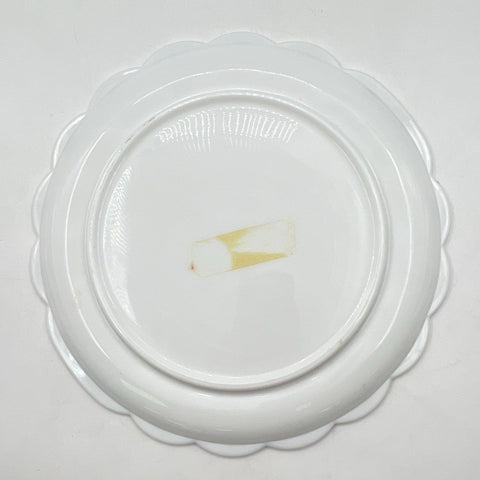 Vintage White Milk Glass Deviled Egg Tray Grape Vine Pattern 12 Slot 12 Inch