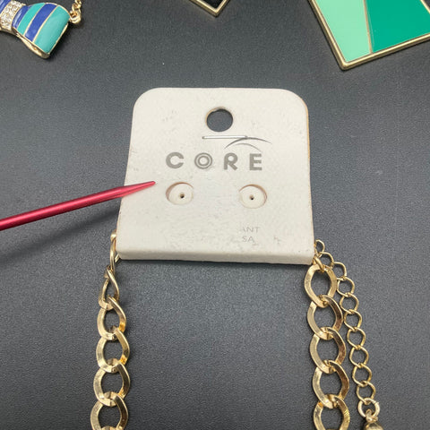 Core Jewelry Lot of 11 Necklace Earring Sets Modern Geometric Enamel Gold Tone