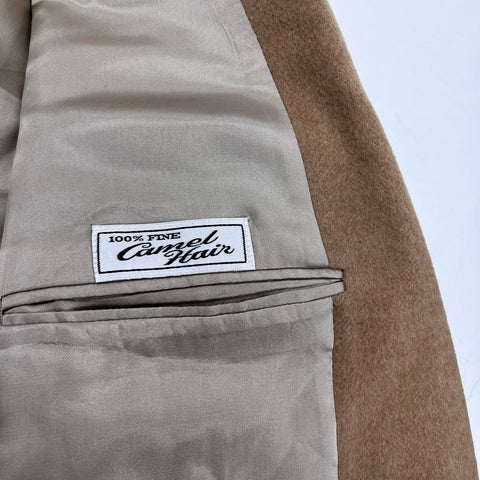 Vintage 80s Christian Brooks 100% Camel Hair Blazer Jacket Sz 42R Made in USA