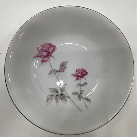 Nasco Rose Bramble Fine China 8 Piece Set Serving Platter Bowls Plates Vintage