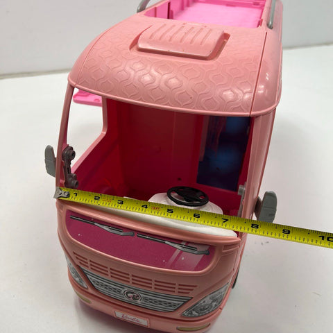 Mattel Barbie Pop-Up Camper RV Vehicle Playset Pink Expands Toy Doll House