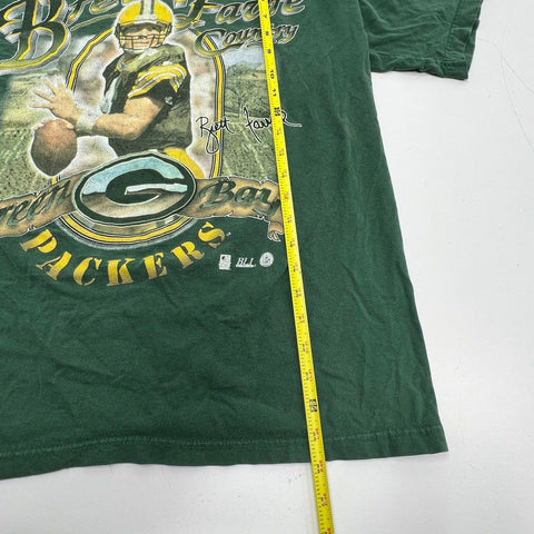 Vintage 90s Brett Favre Green Bay Packers T-Shirt Miro Classics NFL Sz L