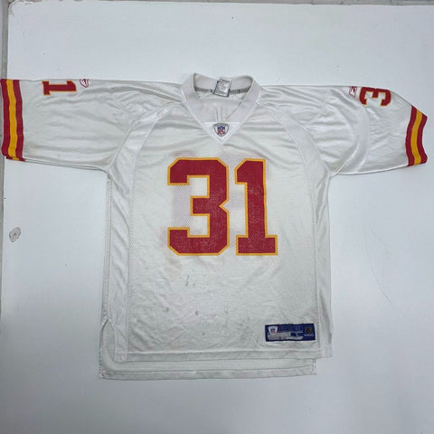 Reebok Men's Vintage Y2K Priest Holmes Kansas City Chiefs Jersey White #31 L