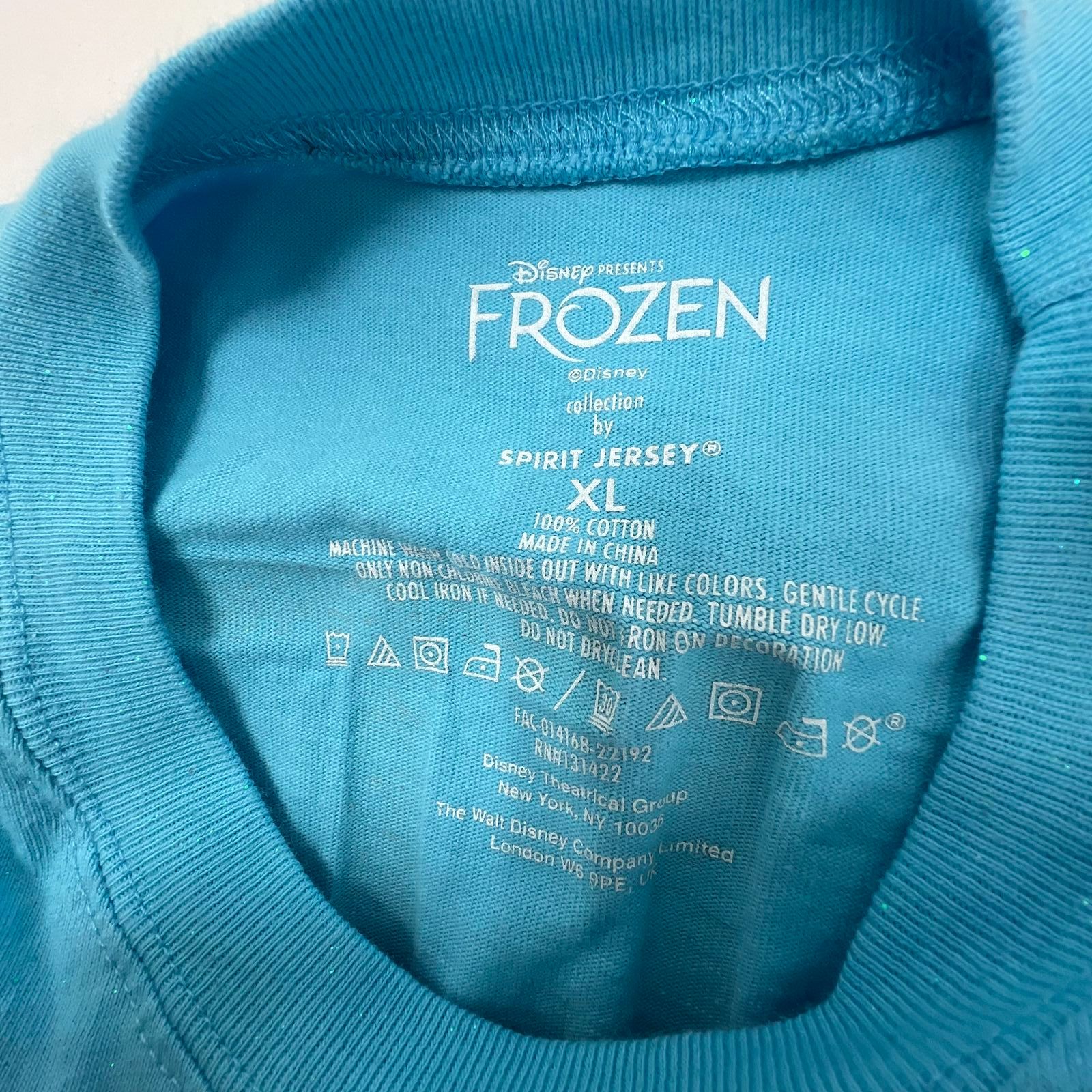 Disney Frozen The Musical Shirt 'Let it Go' Glitter Cotton Oversized Women's XL