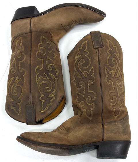 Justin 2252 Brown Distressed Leather Western Cowboy Boots Men's Size 10D