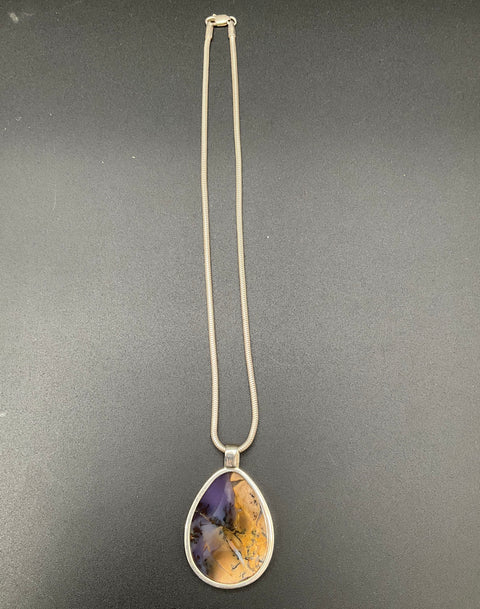 Vintage Sterling Silver 925 Natural Stone Geode Dendritic Jewelry Lot 6pc