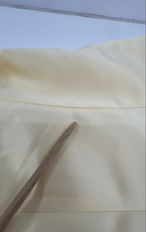 Vintage 90s Jessica McClintock for Gunne Sax Strapless Formal Gown Yellow Sz 3/4
