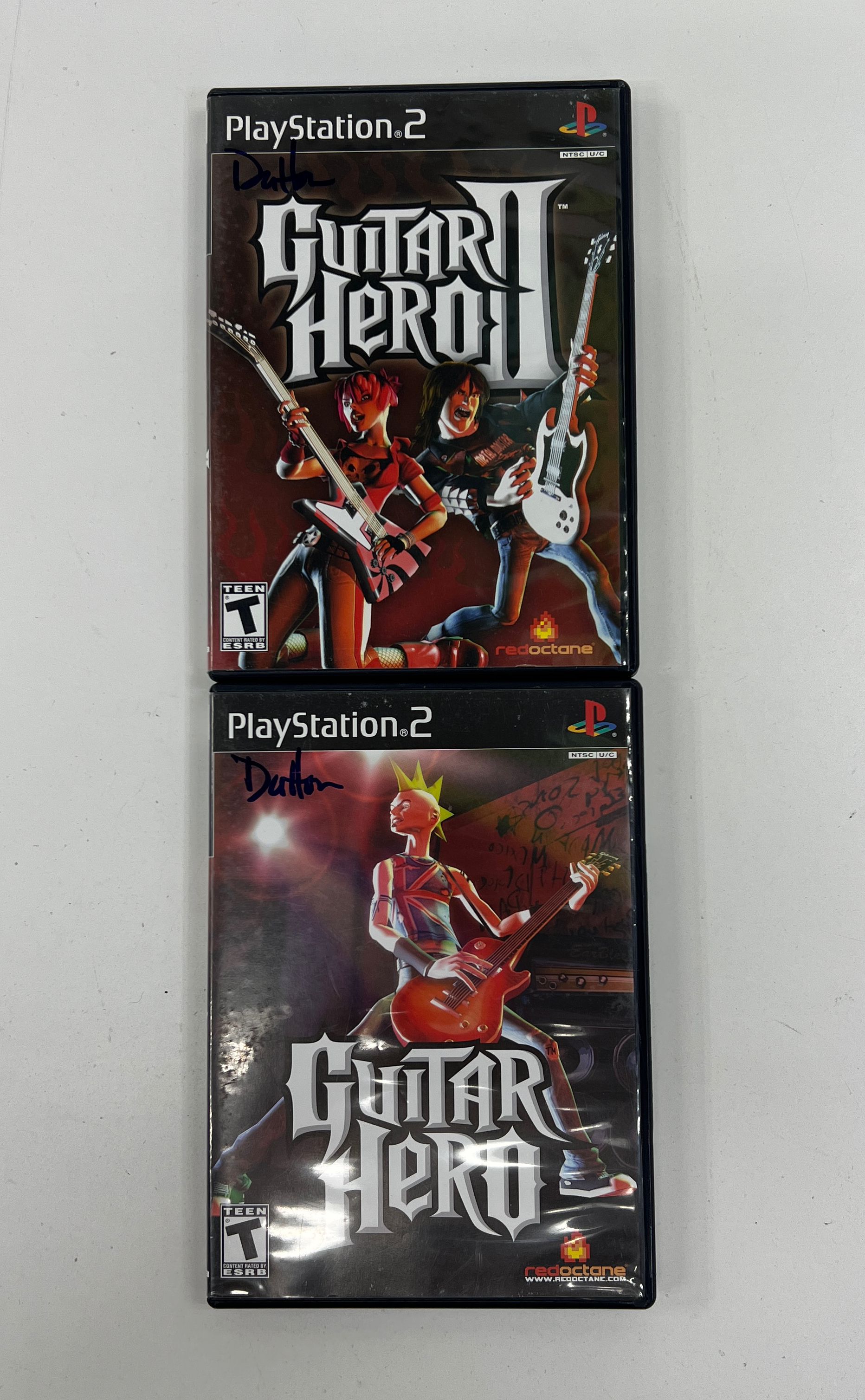 Sony Playstation 2 PS2 Game Lot UNTESTED Guitar Hero 1 & 2 in Cases