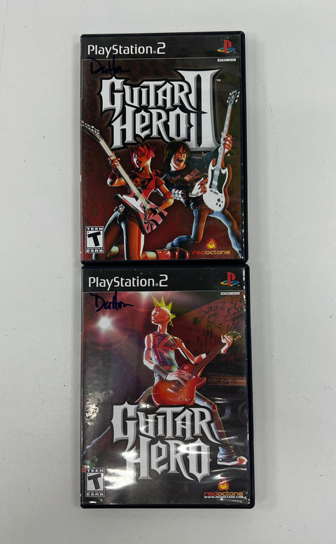 Sony Playstation 2 PS2 Game Lot UNTESTED Guitar Hero 1 & 2 in Cases