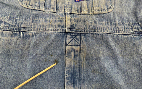 Vintage 90s Big Smith Denim Bib Overalls Indigo Workwear Sz 50x28
