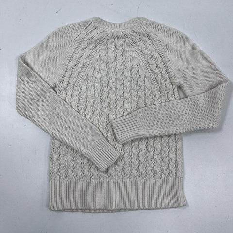 Pendleton Women's Cream Cotton Wool Cable Knit Raglan Sweater Sz S Petite