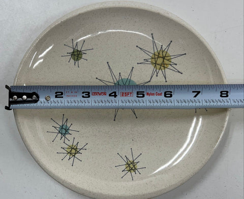 Franciscan Star Glow Salad Plate 8" Atomic Starburst MCM California Vintage