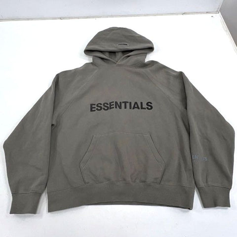 Fear of God Essentials Gray Logo Pullover Sweatshirt Hoodie Men's XS