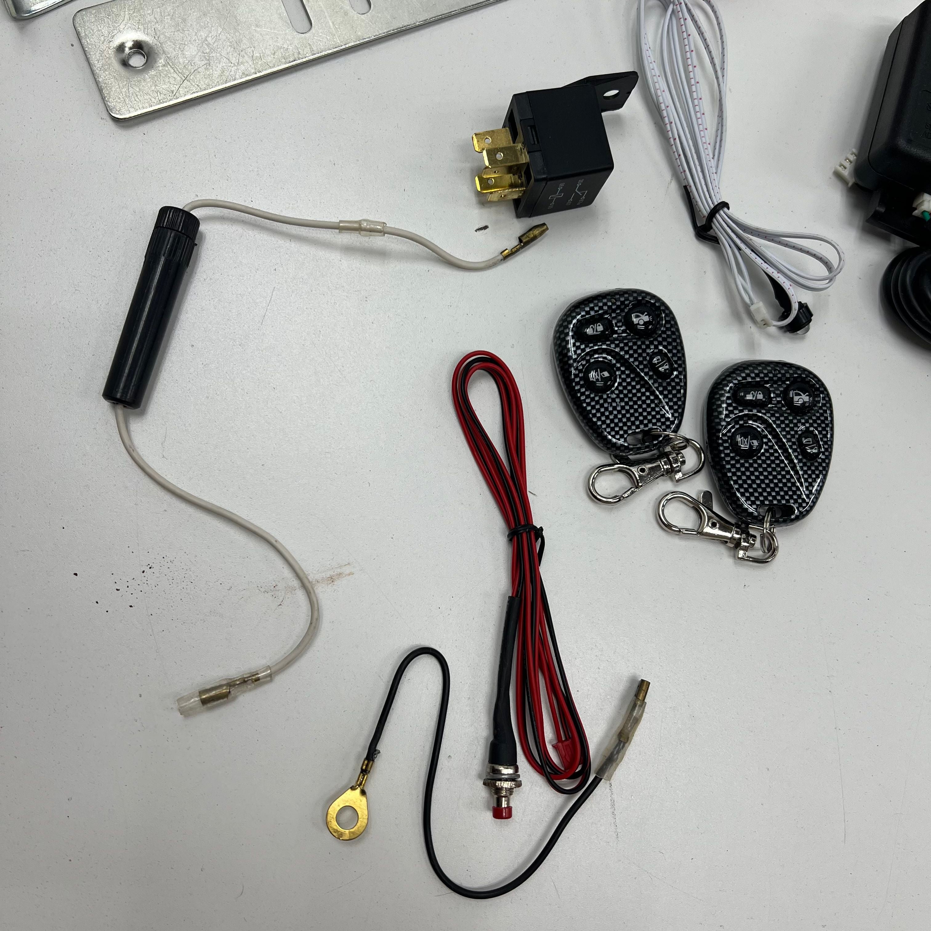 Option Group OP168-6-C Car Alarm Security System Kit with 2 Remotes Siren