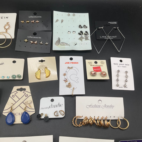 Mixed Fashion Jewelry Lot of 28 Claire's Shein Aerie Wild Fable Earrings Hoops