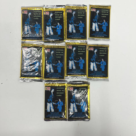1992 Pro Set Guinness Book of Records Trading Cards 10 Pack Lot Sealed Vintage