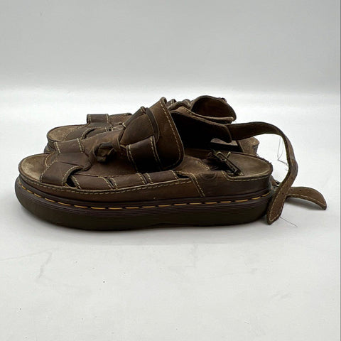 Vintage 90s Dr Martens 8423 Made in England Brown Fisherman Sandals Size UK 9