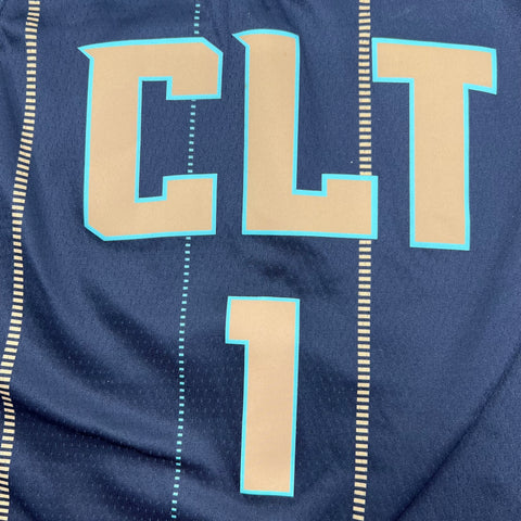 Jordan Lamelo Ball #1 Charlotte Hornets City Edition Swingman Jersey Youth M