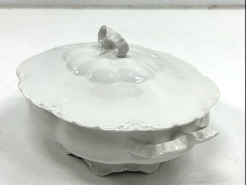 Vintage Haviland France Bow Knot Lidded Casserole Dish Covered Vegetable Bowl