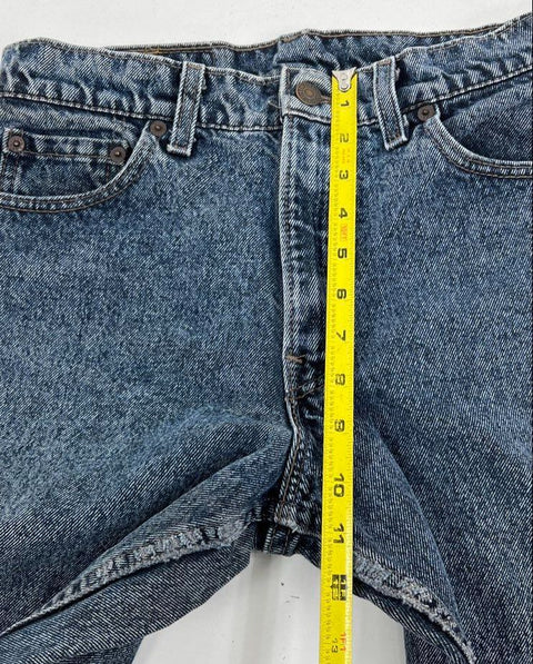 Vintage 90s Levis 550 Acid Wash Blue Relaxed Fit Tapered Jeans Mens 30x30