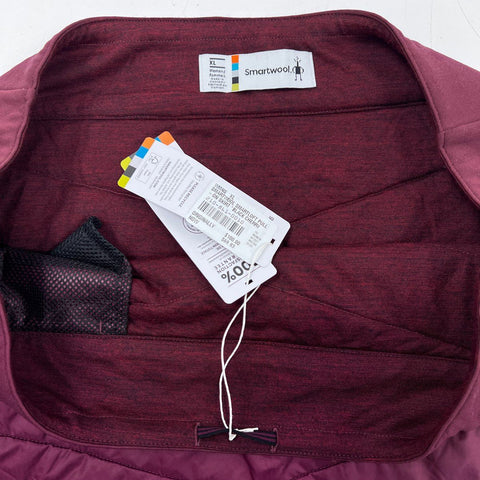 Smartwool Women's Smartloft Pull-On Skirt Black Cherry Quilted Sz XL NWT