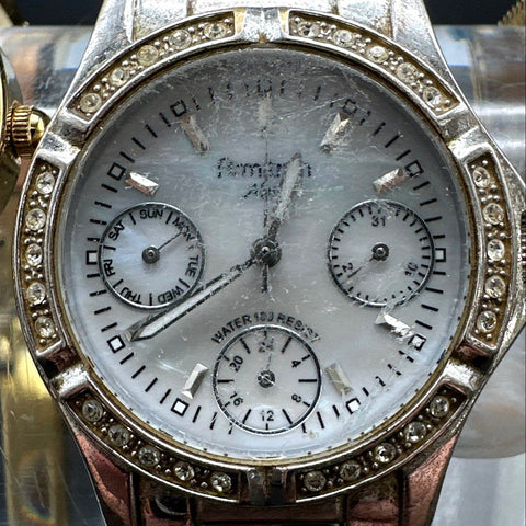 Armitron Now Women's Watch Lot of 5 Vintage Retro Gold Silver Tone Quartz