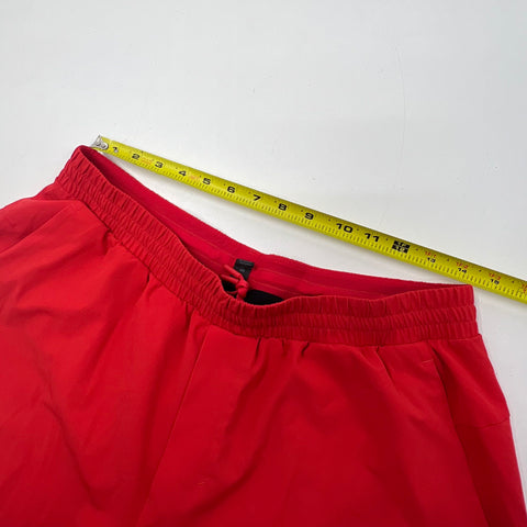 Lululemon Red Athletic Lined Back Zip Pocket Shorts Men's XL