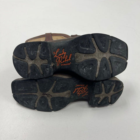 Durango Lady Rebel DRD0332 Western Cowboy Boots Brown Taupe Leather Size 8M