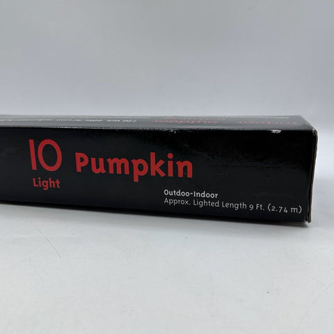 Totally Ghoul 10 Pumpkin Light Set Halloween String Indoor Outdoor 9 Ft