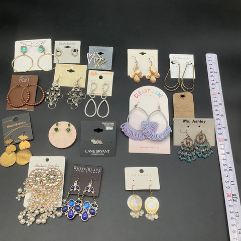Anthropologie WHBM Lane Bryant World Market Earrings Jewelry Lot of 16